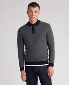 Remus Uomo Navy Long Sleeve Polo 58884 28