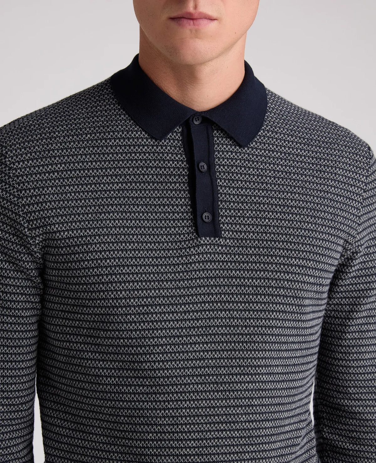 Remus Uomo Navy Long Sleeve Polo 58884 28