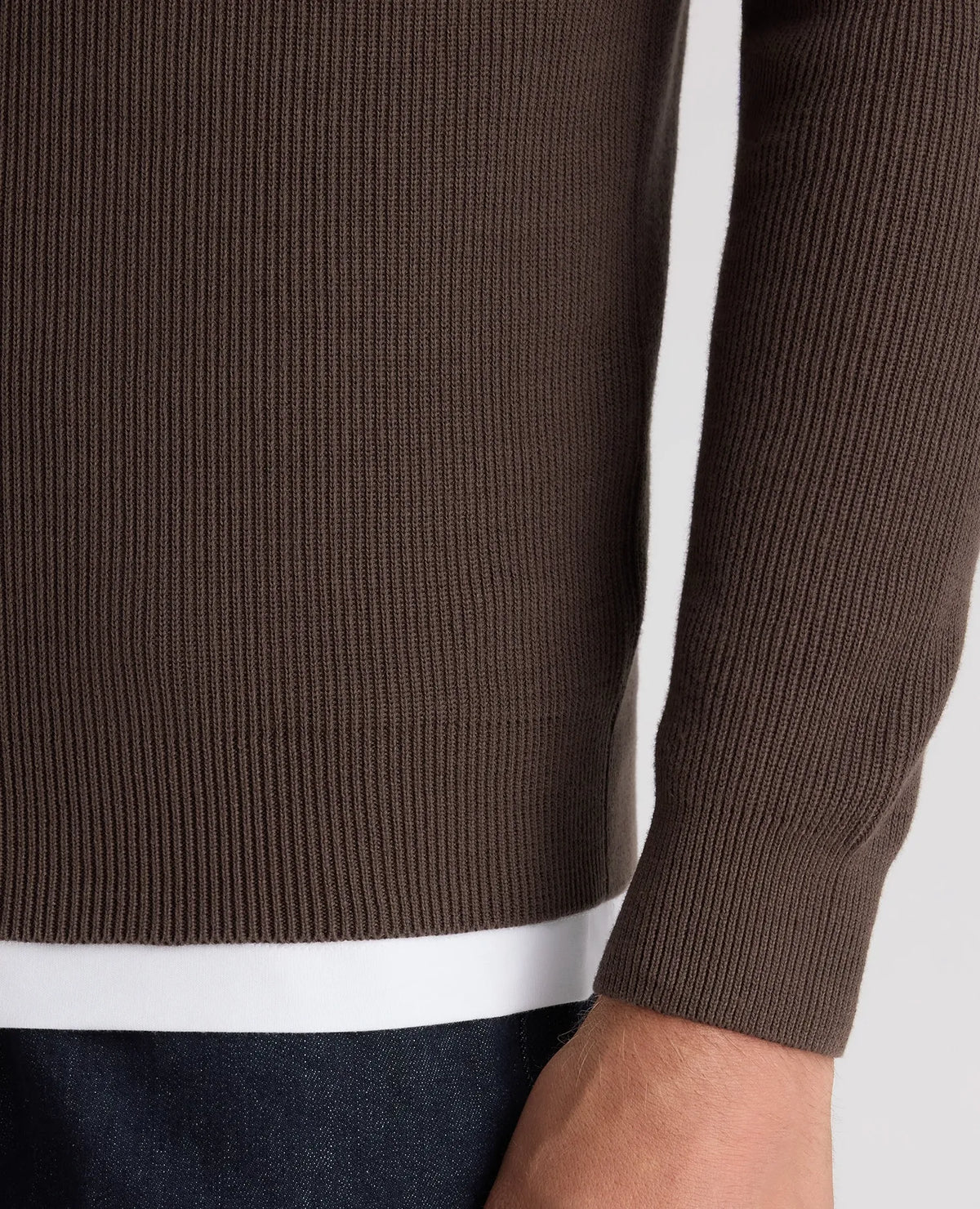 Remus Uomo Brown Zip Knit 58890 47