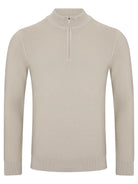 Remus Uomo Stone Beige Zip Knit 58892 92