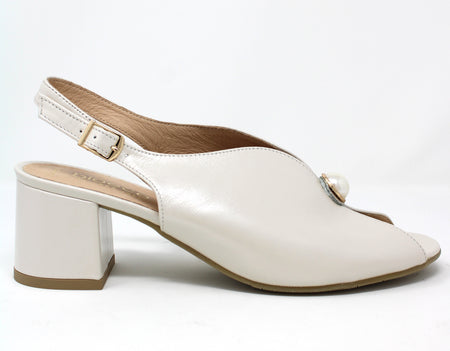 Bioeco White Heel Sandals 4261 2380+1315