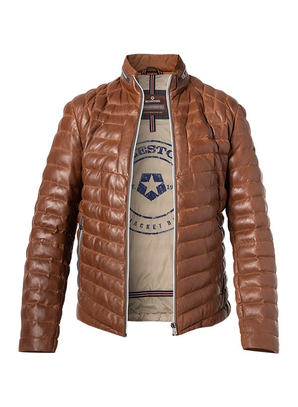Milestone Malik 24 | Cognac Lamb Nappa Puffer Leather Jacket