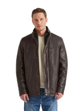 Load image into Gallery viewer, Milestone Brown Leather Jacket Bernardo 29