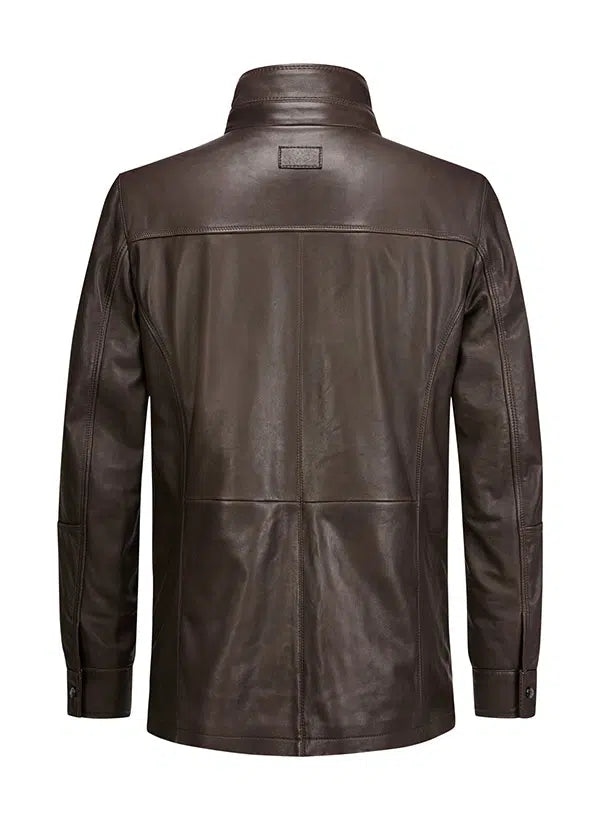 Milestone Brown Leather Jacket Bernardo 29
