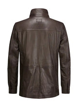 Load image into Gallery viewer, Milestone Brown Leather Jacket Bernardo 29
