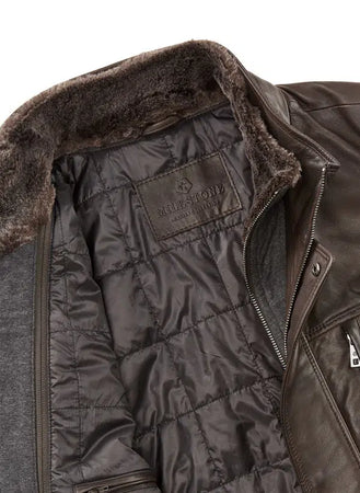 Milestone Brown Leather Jacket Bernardo 29