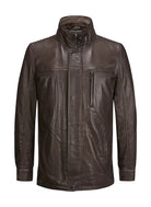 Milestone Brown Leather Jacket Bernardo 29