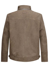 Load image into Gallery viewer, Milestone | Straight Cut Goatskin Suede Leather Jacket in Beige with Faux Fur Inside | Camino 73