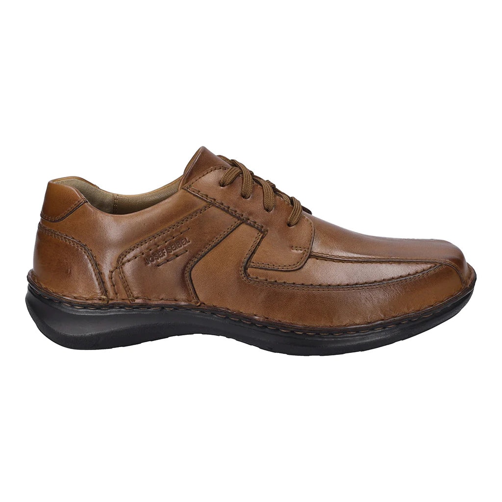 Josef Seibel Wide Fit Leather Shoes in Cognac New Anvers 08 Donnellans