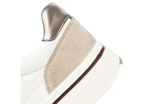 Ara | Sapporo Wide H Fit Lace & Zip Trainers in Beige & Cream | 12.27540.95
