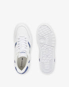 Lacoste White Blue Leather Trainers 48SMA0031 042