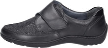 Load image into Gallery viewer, Waldläufer Black Velcro Shoe 496H31
