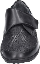 Load image into Gallery viewer, Waldläufer Black Velcro Shoe 496H31
