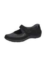Load image into Gallery viewer, Waldläufer Black Velcro Shoe 496H33-350-001