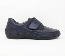 Load image into Gallery viewer, Waldlaufer Henni H Fit Navy Velcro Shoe 496H31 330 194