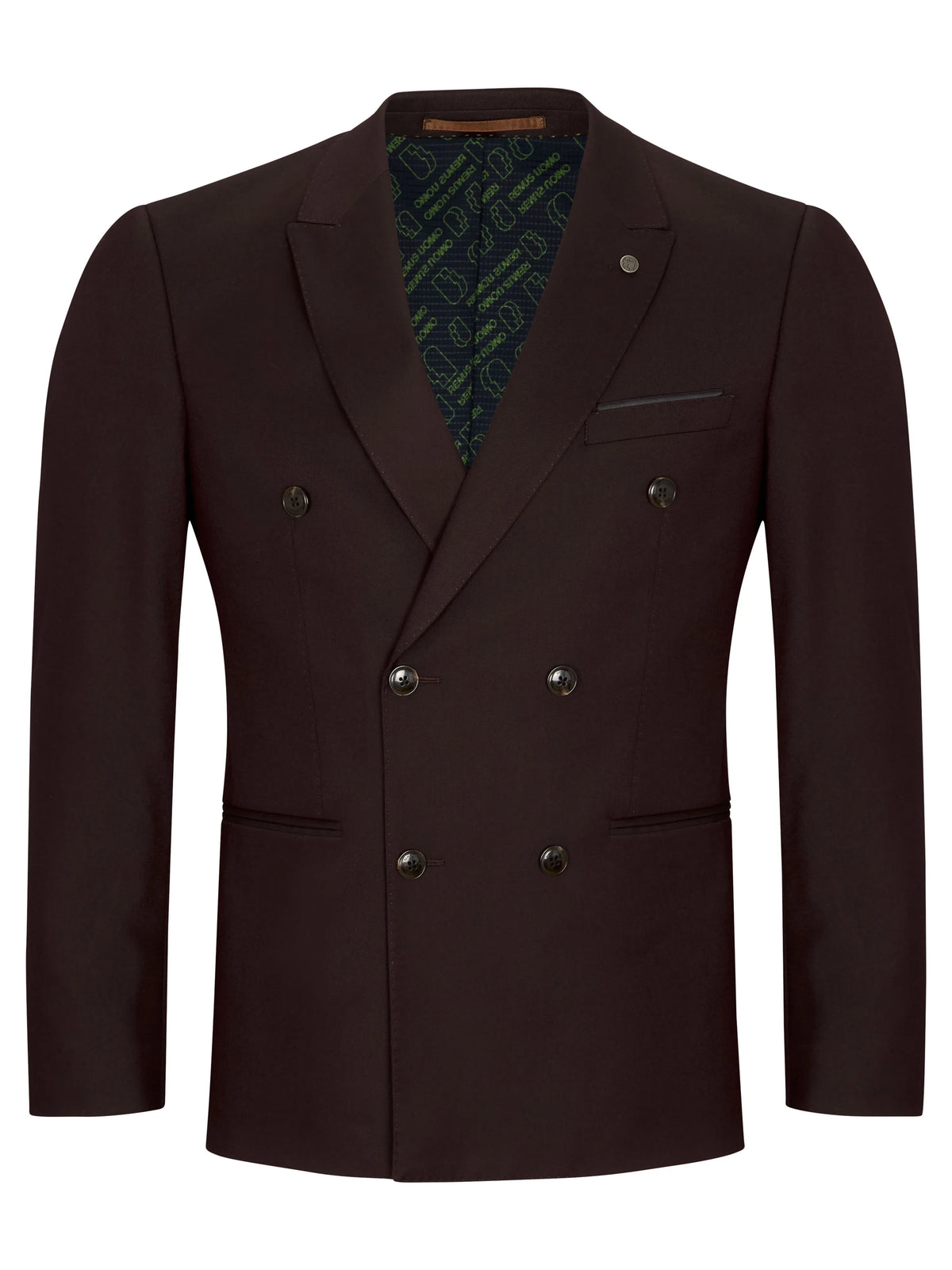 Remus Uomo Burgundy Double Breasted Suit Jacket 12742d 69