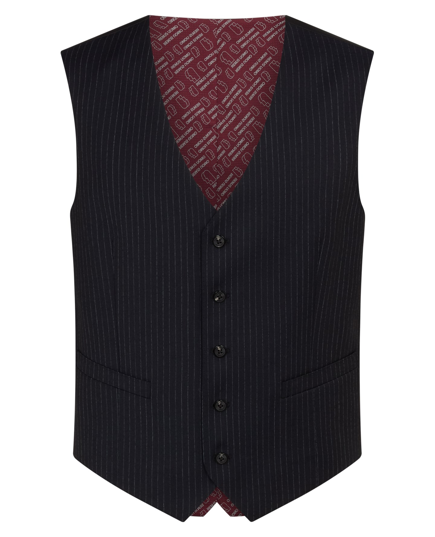 Remus Uomo | Palucci Pinstripe Waistcoat in Navy | 52053 79