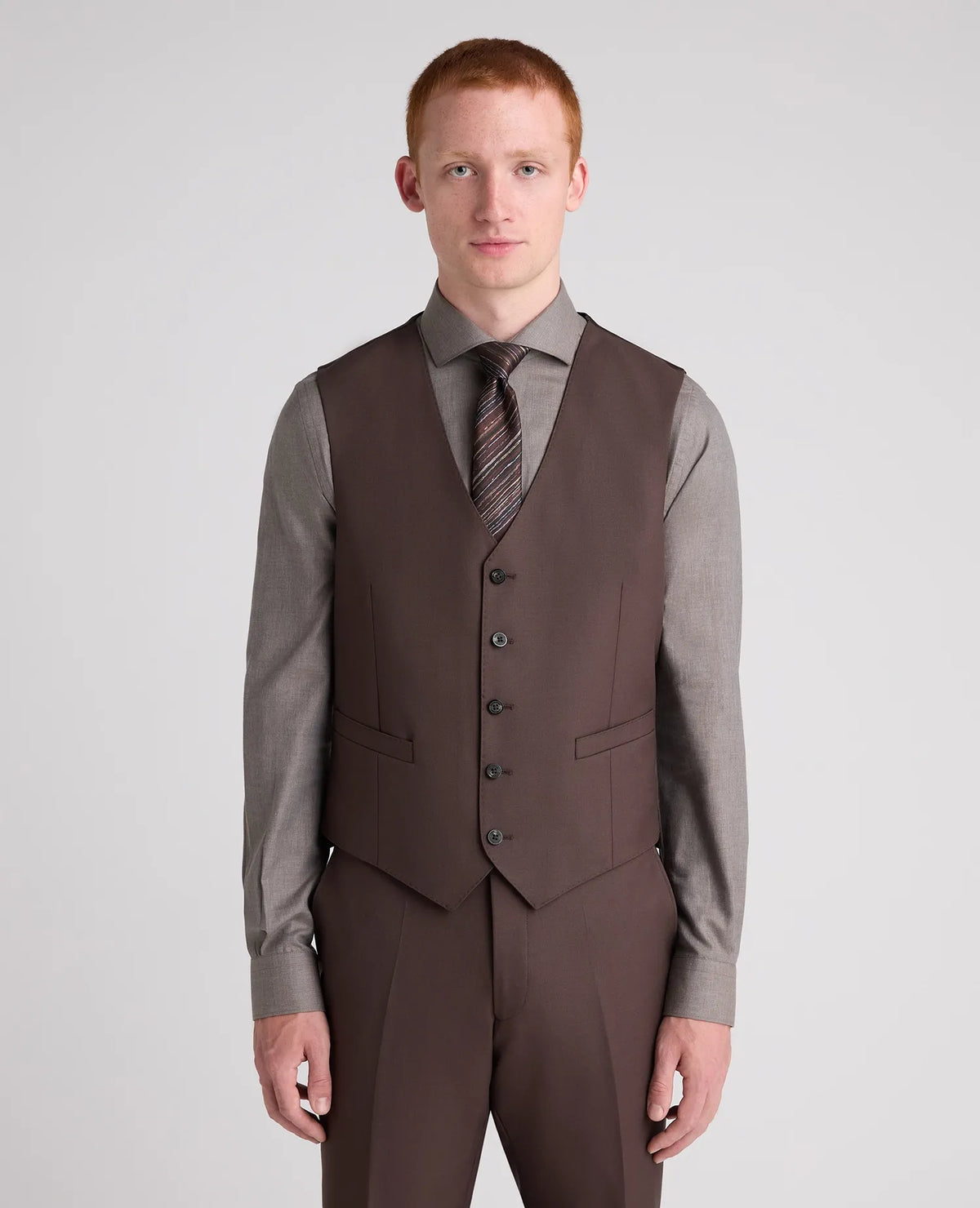 Remus Uomo Peppe Brown Waistcoat 52741 47