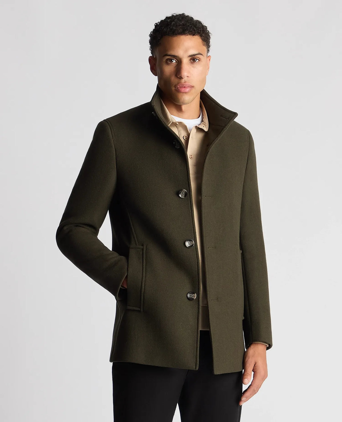 Remus Uomo Jonah Green Wool Coat 90374 37