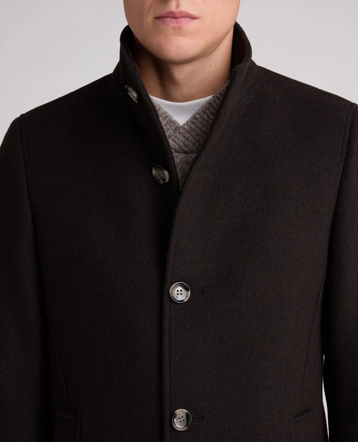 Remus Uomo Jonah Wool Coat Dark Brown 90374 49