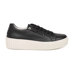 Gabor | Platform Leather Trainers in Black | 53.200.97 Schwarz