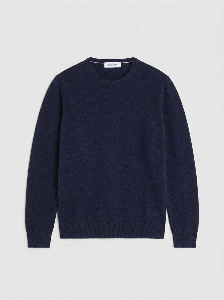 Gran Sasso Navy Crew Wool Knit 55167 19690 598