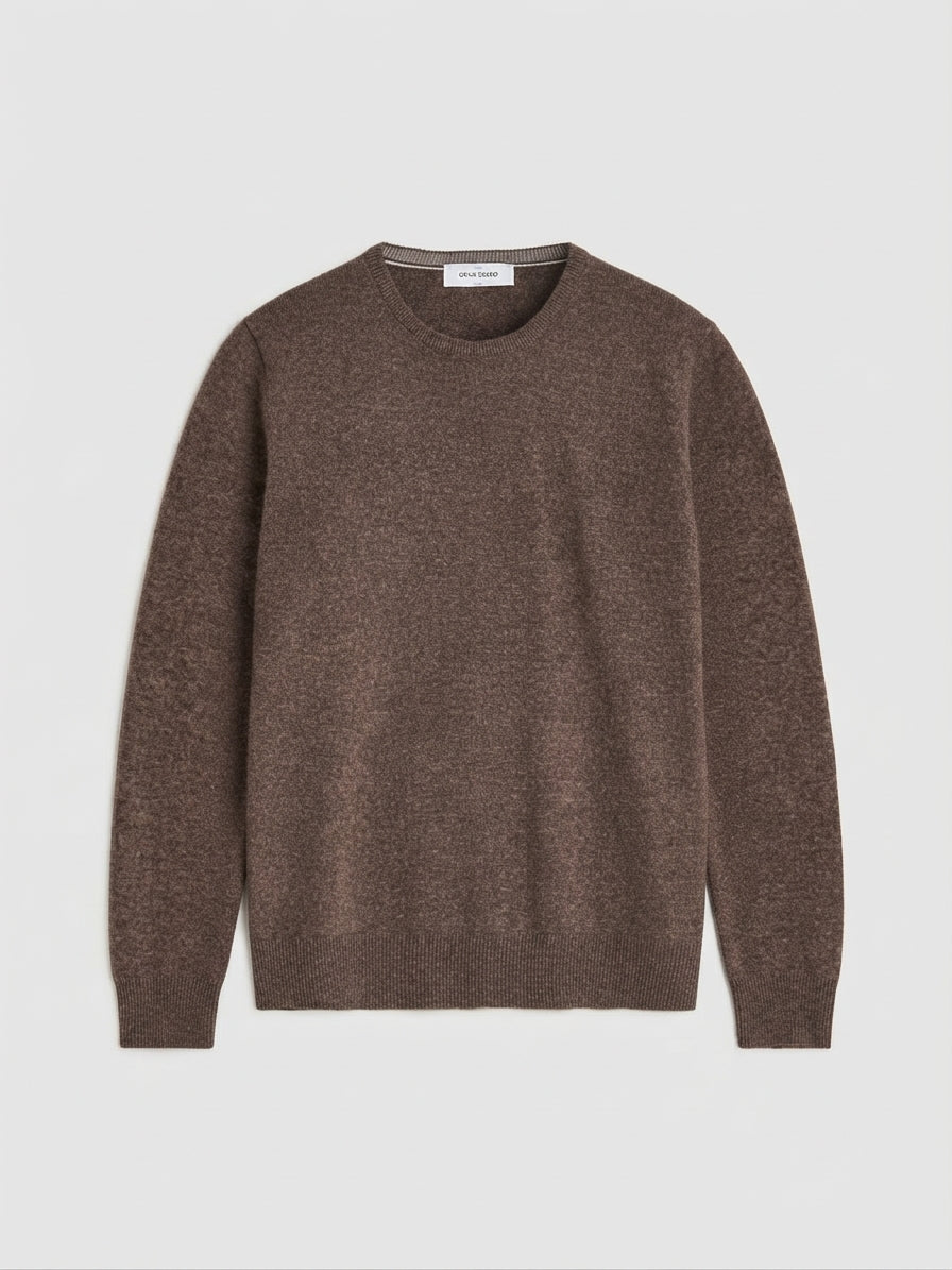 Gran Sasso Brown Crew Wool Knit 55167 19690 184
