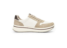 Load image into Gallery viewer, Ara | Sapporo Wide H Fit Lace &amp; Zip Trainers in Beige &amp; Cream | 12.27540.95