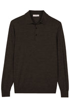 Thomas Maine Brown Long Sleeve Polo 6283TM100 80