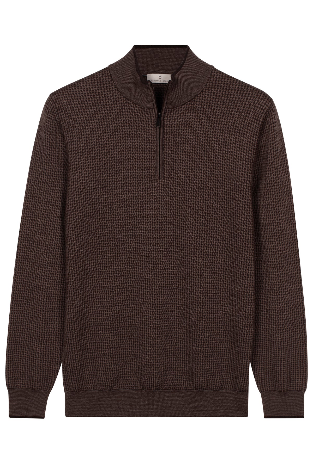 Thomas Maine Brown Zip Knit 6284TM109 80
