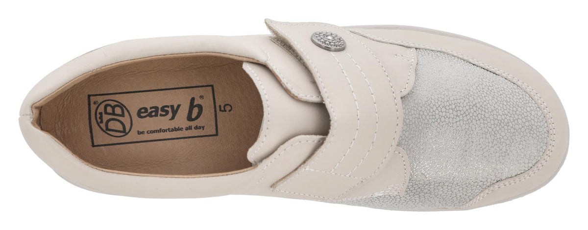 Easy B Beige Velcro Shoes Ember 2V