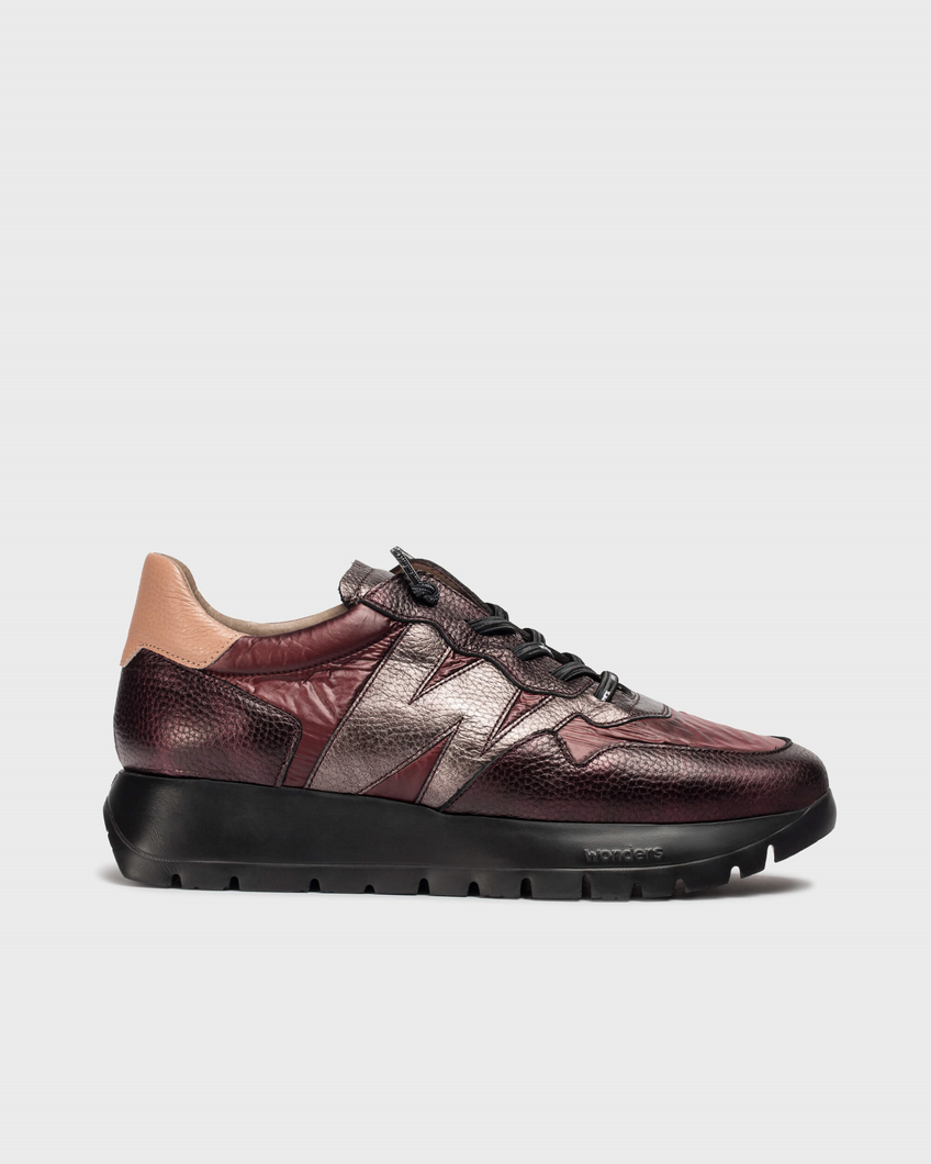 Wonders Wedge Trainers Wine A-02491