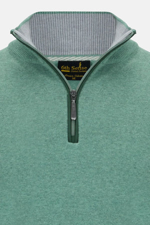 6th Sense Harry Zip Jumper Peppermint Green