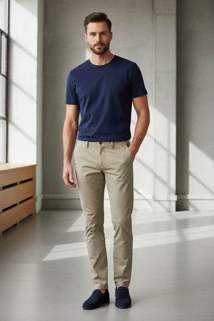 6th Sense Khaki Beige Chinos Kansas