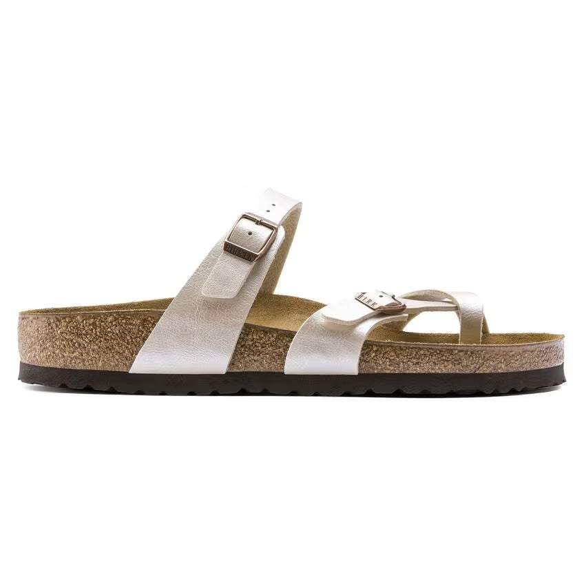 Birkenstock Mayari Criss-Cross Strap Sandals in Graceful Pearl