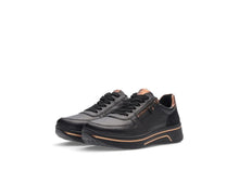 Load image into Gallery viewer, Ara | Sapporo Wide H Fit Lace &amp; Zip Trainers in Black &amp; Bronze | 12.27540.01
