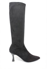 Load image into Gallery viewer, Miss Elastic Slip On Black Suede Boots 78041 05