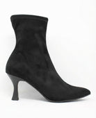 Miss Elastic Black Suede Slip On Boots 78042 05 Ante Str