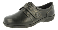 Load image into Gallery viewer, Easy B Velcro Shoe Black Rory 2V