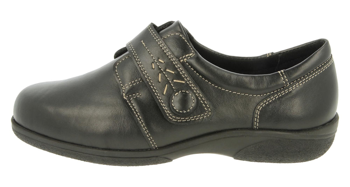 Easy B Velcro Shoe Black Rory 2V