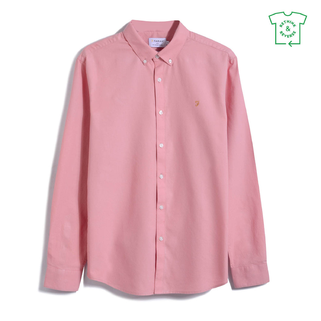 Farah F4WSB060 609 Slim Fit Shirt Pink