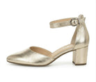 Gabor Pointed Toe Block Heel Pumps in Gold 81.340.62