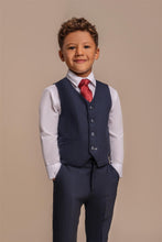 Load image into Gallery viewer, Cavani Caridi Navy 3 Piece Boys Suit