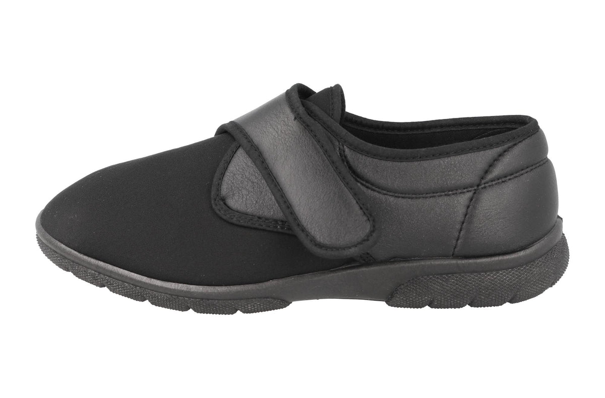 Easy B Black Velcro Shoe Carlton 2V