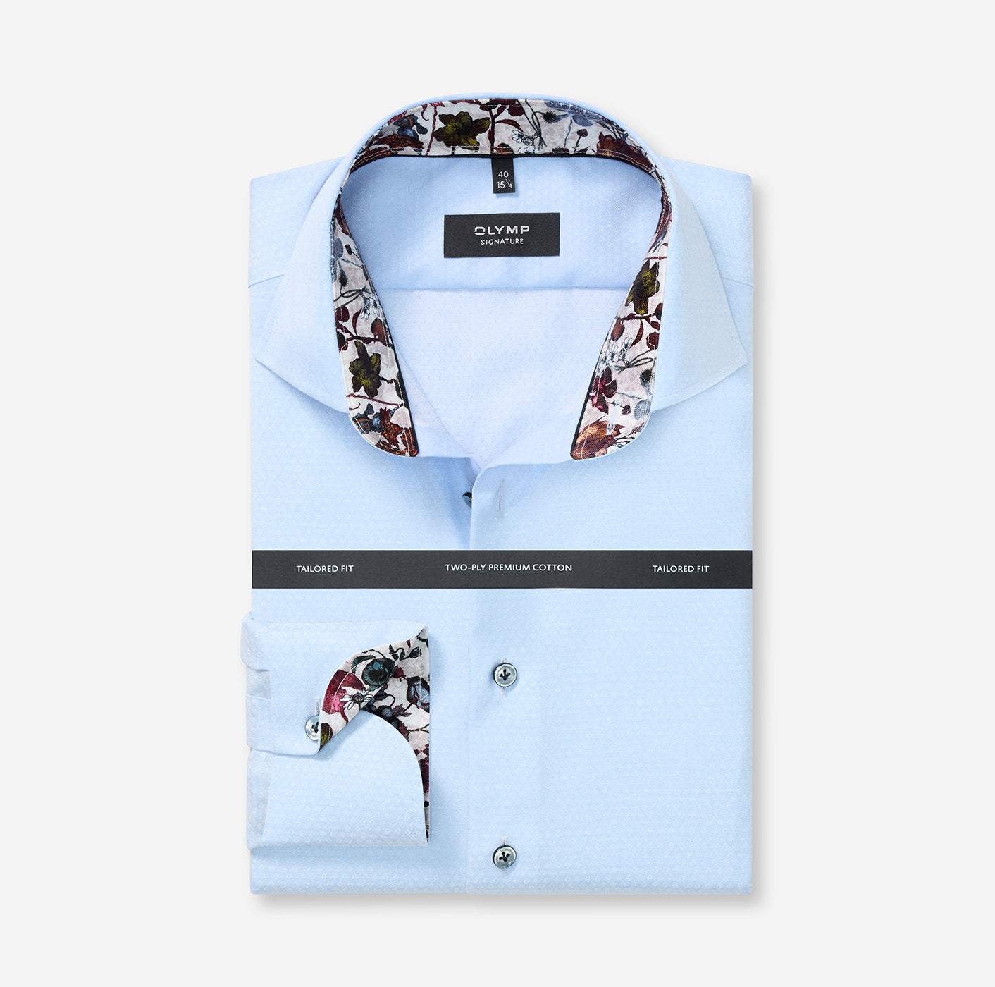 Olymp Signature Blue Print Shirt 8506 84 11