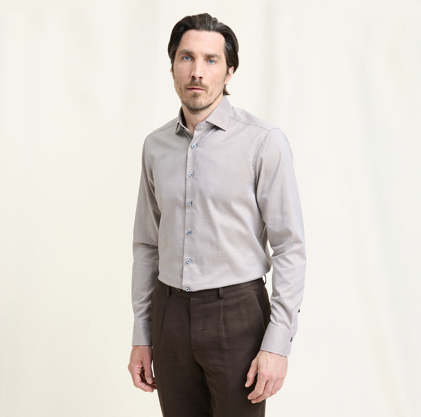 Olymp Signature Brown Shirt 8508 84 28