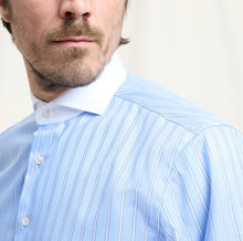 Load image into Gallery viewer, Olymp Signature Blue Striped Shirt 8509 84 11