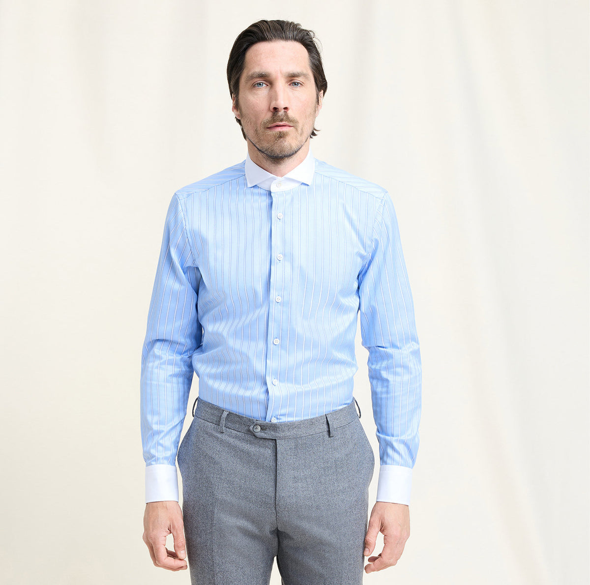Olymp Signature Blue Striped Shirt 8509 84 11