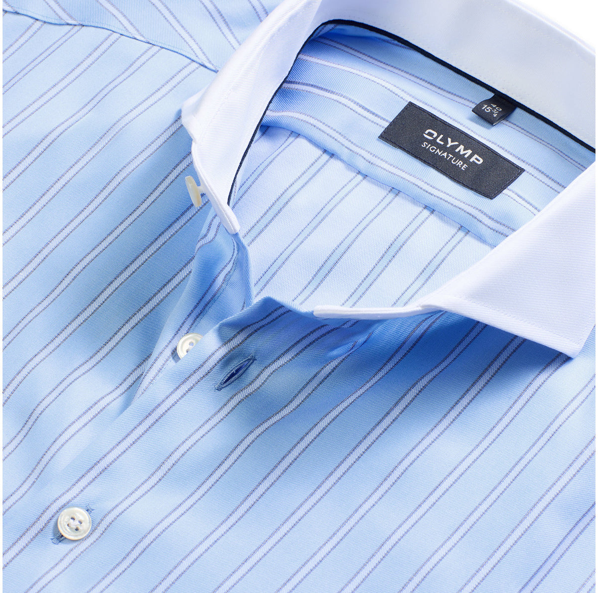 Olymp Signature Blue Striped Shirt 8509 84 11