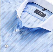 Load image into Gallery viewer, Olymp Signature Blue Striped Shirt 8509 84 11